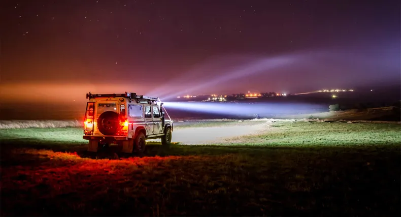 Off Road Light Bars lighting effects real shot