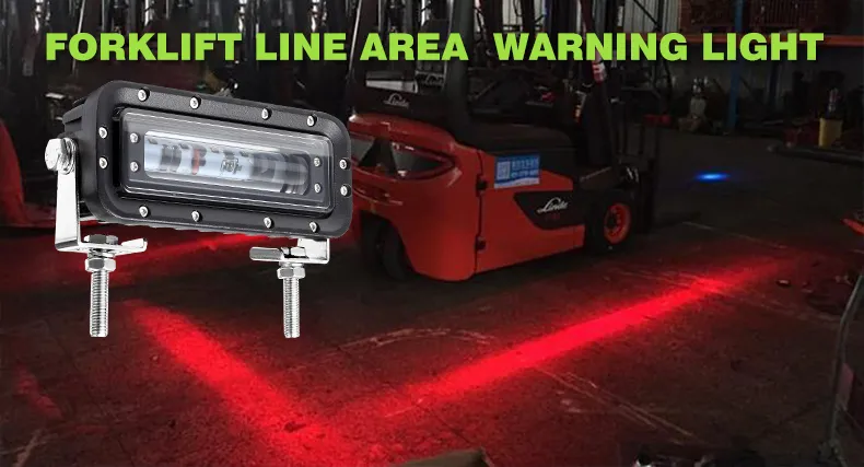 Forklift red zone light installation display effect