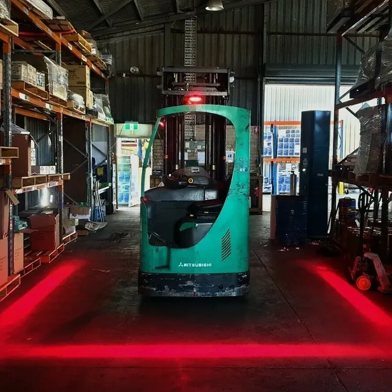 Forklift safety light effect display