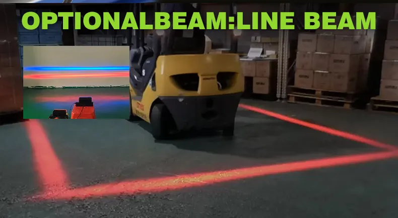 Forklift safety light shape effect