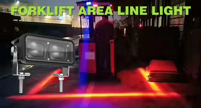 Forklift safety light usage effect display