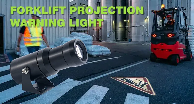 LED Floor Sign Projector is used on forklifts