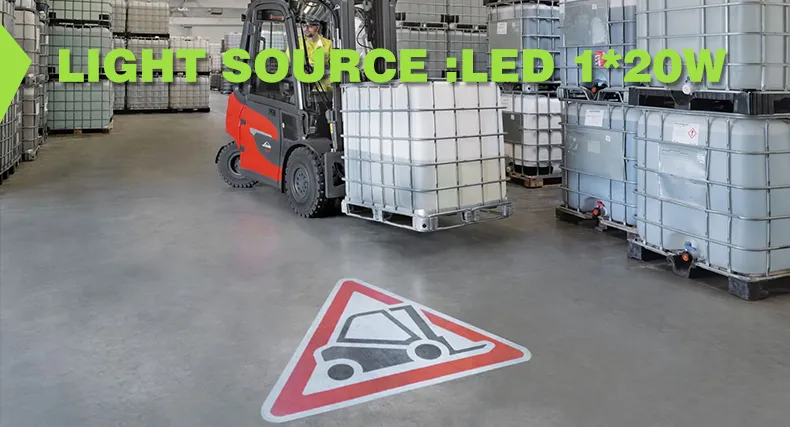 LED Floor Sign Projector uses 20W lamp beads
