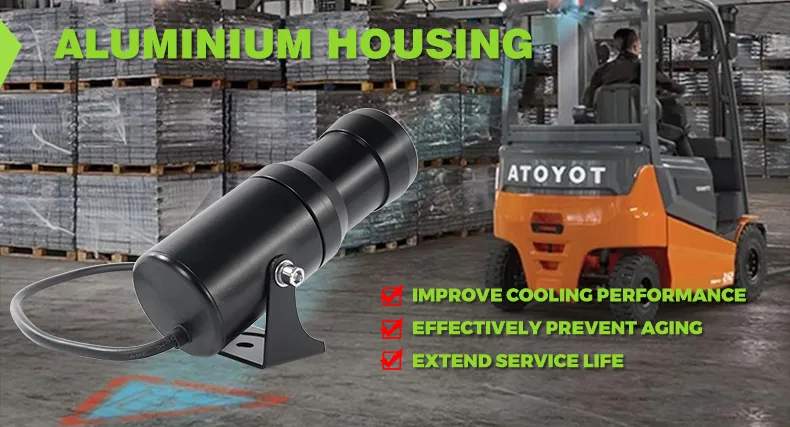 LED Floor Sign Projector uses aluminum housing