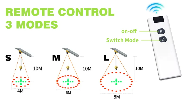 Overhead Crane Warning Lights Remote control to select three light patterns