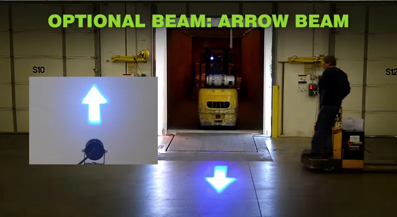 forklift blue arrow light​ Improve warehouse safety
