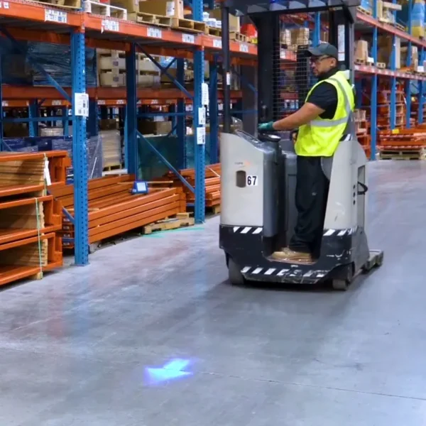 forklift blue arrow light​ effect display