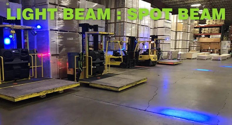 forklift blue light​ spotlight light shape