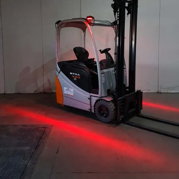 forklift red zone light display effect 1
