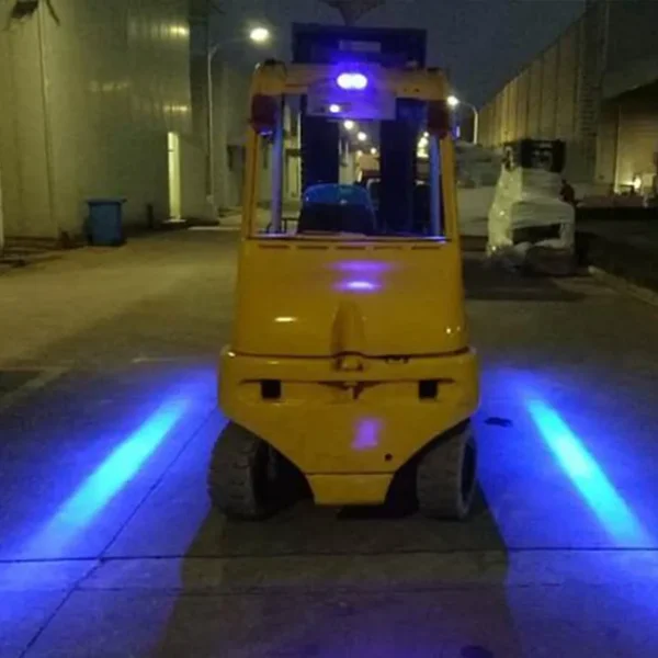 forklift red zone light display effect 2