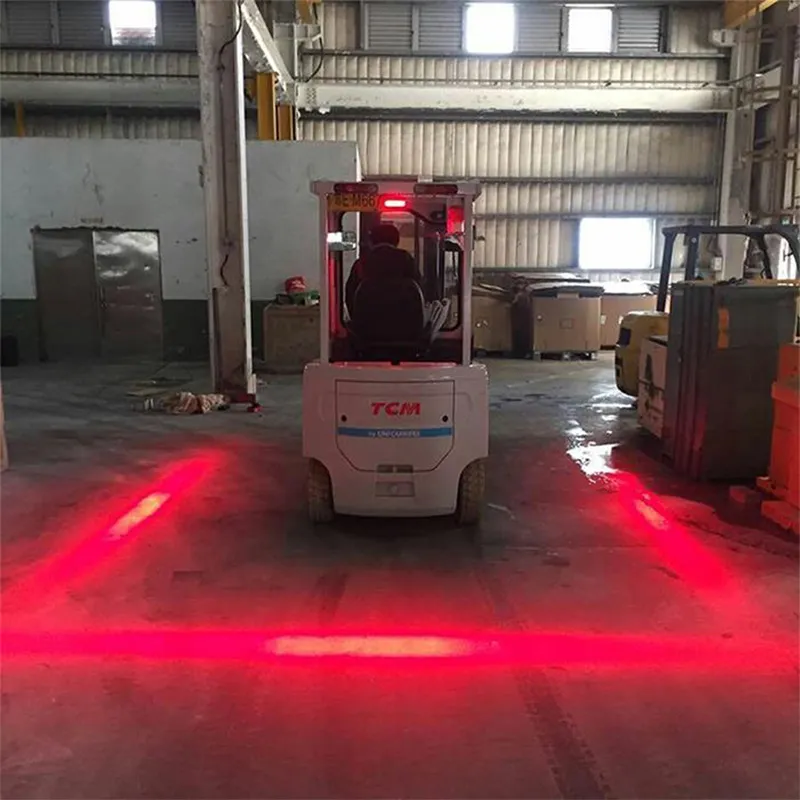 forklift red zone light display effect