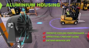 forklift blue light uses aluminum housing